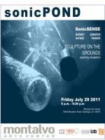 SonicPOND opening party Friday, May 29 @ Montalvo Art Center