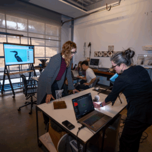 UCSC OpenLab, Art+Fog Collective, 3D scanning plants in the studio