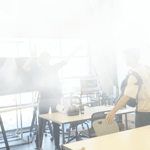 UCSC OpenLab, Art+Fog Collective, Virtual Fog testing in the studio